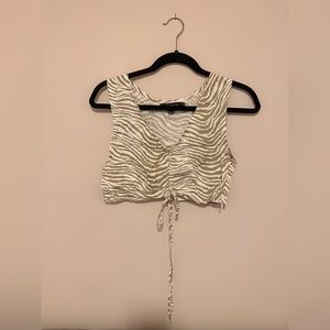 Motel Rocks Crop top in Tonal Zebra